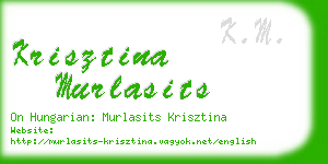 krisztina murlasits business card